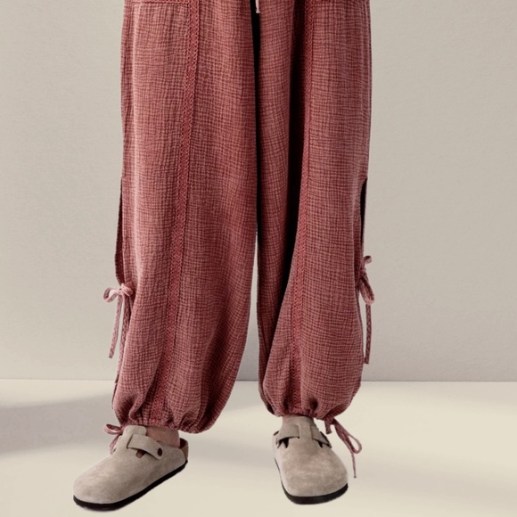 📌 EASEL Lace Trim, Side Slits W/ Self-Ties, Lightweight Mineral Wash Soft Cotton - Picture 3 of 16